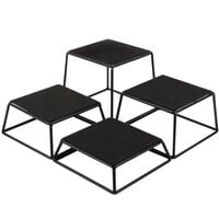 Tablecraft BKR4 Square Set of Four Riser Set - 7 inch x 6 inch