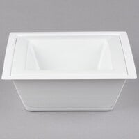 Cal-Mil 3064 Square Porcelain Cold Concept Bowl with Liner and Cold Pack - 12" x 12" x 5"