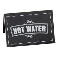 Cal-Mil 3047-3 Chalkboard Beverage Sign with Hot Water Print - 3 inch x 2 inch x 2
