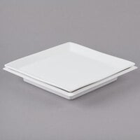 Cal-Mil 3063 Square Porcelain Cold Concept Plate with Liner and Cold Pack - 12 inch x 12 inch x 2 inch