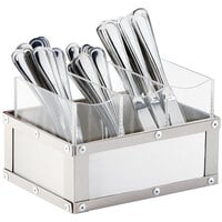 Cal-Mil 3408-55 Urban Stainless Steel 3-Compartment Flatware Organizer