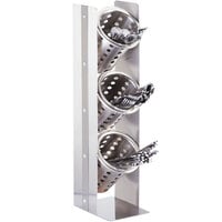 Cal-Mil 3411-55 Urban Stainless Steel 3-Cylinder Vertical Flatware / Condiment Display