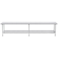 Advance Tabco SAG-3012 30 inch x 144 inch 16 Gauge Stainless Steel Commercial Work Table with Undershelf