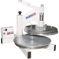 DoughXpress DMS-2-18 18" Dual-Heat Manual Swing Away Pizza / Tortilla Dough Press - 240V, 3100W