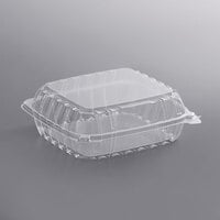 Dart C90PST1 ClearSeal 8 1/4" x 8 1/4" x 3" Hinged Lid Plastic Container - 125/Pack