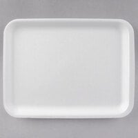 CKF 88120 (#20S) White Foam Meat Tray 8 3/4 inch x 6 1/2 inch x 3/4 inch - 125/Pack