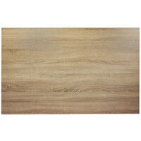 BFM Seating Midtown 30" x 48" Rectangular Indoor Tabletop - Sawmill Oak Finish