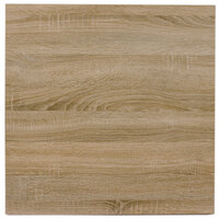 BFM Seating Midtown Square Indoor Tabletop - Sawmill Oak Finish