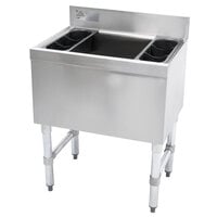 Advance Tabco SLI-12-36-7 Stainless Steel Underbar Ice Bin with 7-Circuit Cold Plate - 36" x 18"