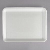 CKF 88134 (#34/4S) White Foam Meat Tray 9 1/4 inch x 7 1/4 inch x 1/2 inch - 250/Pack