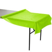 Creative Converting 763123 100' Fresh Lime Green Disposable Plastic Table Cover