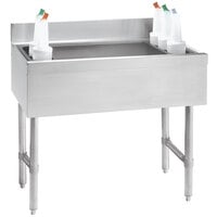 Advance Tabco CRI-12-24-7 Stainless Steel Underbar Ice Bin with 7-Circuit Cold Plate - 24 inch x 21 inch