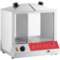 Avantco HDS-200 200 Dog / 48 Bun Hot Dog Steamer / Merchandiser - 120V, 1300W