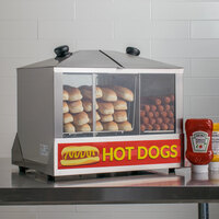 30 Bun Capacity Roll-A-Grill Series 150 Hot Dogs Nemco 8301 Hot Dog Steamer 