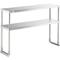 Regency Stainless Steel Double Deck Overshelf - 12" x 48" x 32"