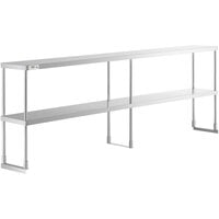 Regency Stainless Steel Double Deck Overshelf - 12" x 96" x 32"