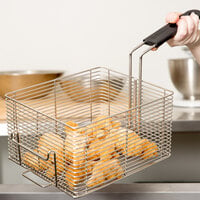 Vollrath FFB2250 9 inch x 8 inch x 5 inch Large Fryer Basket with Front Hook