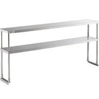 Regency Stainless Steel Double Deck Overshelf - 12" x 72" x 32"