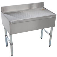 Advance Tabco CRD-12 Stainless Steel Free-Standing Bar Drainboard - 12 inch x 21 inch