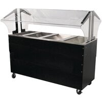 Advance Tabco B4-CPU-B-SB Four Well Everyday Buffet Ice-Cooled Table with Enclosed Base - Open Well