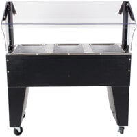 Advance Tabco B3-120-B Three Pan Everyday Buffet Hot Food Table with Open Base - Open Well, 120V