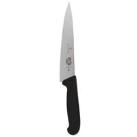 Victorinox 5.2033.19-X1 7 1/2 inch Serrated Chef Knife with Fibrox Handle
