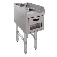 Advance Tabco SC-12-TS-S Stainless Steel Underbar Hand Sink with Soap / Towel Dispensers and Side Splashes - 12 inch x 21 inch