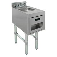Advance Tabco SC-12-TS Stainless Steel Underbar Hand Sink with Soap / Towel Dispensers - 12 inch x 21 inch