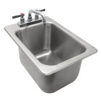 Advance Tabco DBS-1 One Compartment Stainless Steel Drop-In Bar Sink - 13 inch x 19 inch