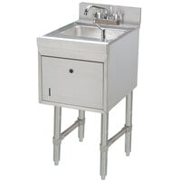 Advance Tabco SC-15-TS Stainless Steel Underbar Hand Sink with Soap / Towel Dispensers - 15 inch x 21 inch