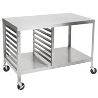 Lakeside 130 Stainless Steel Work Table with Sheet Pan Storage and Lower Shelf - 48 inch x 27 inch x 34 inch