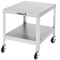 Lakeside 517 Stainless Steel Mobile NSF Equipment Stand with Undershelf - 25 1/4" x 33 1/4" x 21 3/16"
