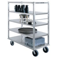 Lakeside 4567 Aluminum Queen Mary Banquet Cart with 5 Shelves - 29 inch x 66 inch x 62 inch
