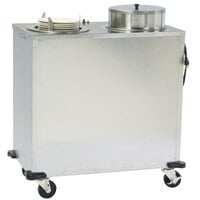 Lakeside E927 Enclosed Stainless Steel Adjust-a-Fit Heated Two Stack Plate Dispenser for 6 1/2" to 9 3/4" Plates