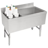 Advance Tabco CRCI-36R-7 Stainless Steel Ice Bin and Storage Rack Combo with 7-Circuit Cold Plate - 36 inch x 21 inch (Right Side Ice Bin)