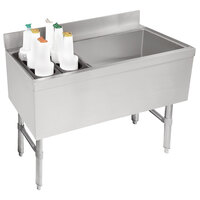 Advance Tabco CRCI-36R Stainless Steel Ice Bin and Storage Rack Combo - 36 inch x 21 inch (Right Side Ice Bin)