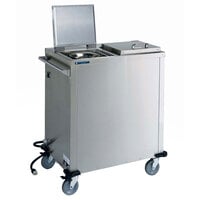Lakeside 7500 Duo-Therm™ Stainless Steel Heated Two Stack Plate Dispenser for 7" to 10 1/4" Plates and Pellets