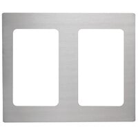 Vollrath 8250214 Miramar Stainless Steel Double Well Adapter Plate for Two 3/4 Size Food Pans