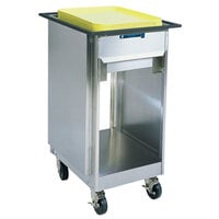Lakeside 999 Stainless Steel Mobile Tray Dispenser with Enclosed Sides - 150 Tray Capacity