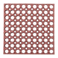 Notrax T13S0035RD T13 Tek-Tough 3' x 5' Red Grease-Resistant Rubber Mat - 7/8 inch Thick