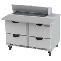 Beverage-Air SPED48HC-10C-4 48" 4 Drawer Cutting Top Refrigerated Sandwich Prep Table with 17" Wide Cutting Board