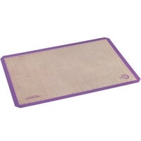 Mercer Culinary M31087PU Full Size Allergen-Free Purple Silicone Baking Mat - 16 1/2" x 24 1/2"