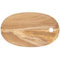 American Metalcraft OWPB9 5 7/8" x 9 7/8" Oval Olive Wood Serving Board