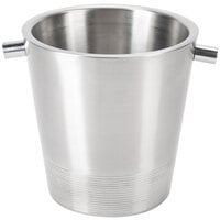 American Metalcraft SDWC7 7 inch Stainless Steel Double Wall Champagne Bucket - 3.47 Qt.