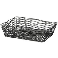 Tablecraft BK17212 Artisan Rectangular Black Wire Basket - 12" x 9" x 3 1/2"