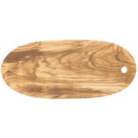 American Metalcraft OWPB16 7 1/8 inch x 16 1/8 inch Oval Olive Wood Serving Board