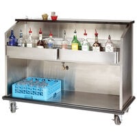 Advance Tabco AMS-6B 74 inch Heavy-Duty Portable Bar with Stainless Steel Interior