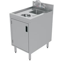 Advance Tabco CRDW-18 Stainless Steel Cabinet with Dump Sink and Waste Chute - 18 inch x 21 inch