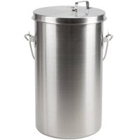 Vollrath 59200 20 Qt. Stainless Steel Covered Ice Cream Pail with Hook-On Cover