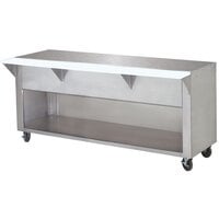 Advance Tabco STU-3-BS Solid Top Stainless Steel Food Table with Enclosed Base